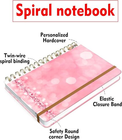 دفتر المجلات الحلزونية للنساء ، الكلية المقرمة A5 Hardcover A5 ، 120 صفحة ، ورقة سميكة ، مجلة مبطنة لطيفة للمدرسة ، المكتب والعمل ، 6 × 8.4 في (زهور الذهب القديمة) in Kuwait