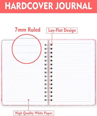 دفتر المجلات الحلزونية للنساء ، الكلية المقرمة A5 Hardcover A5 ، 120 صفحة ، ورقة سميكة ، مجلة مبطنة لطيفة للمدرسة ، المكتب والعمل ، 6 × 8.4 في (زهور الذهب القديمة) in Kuwait