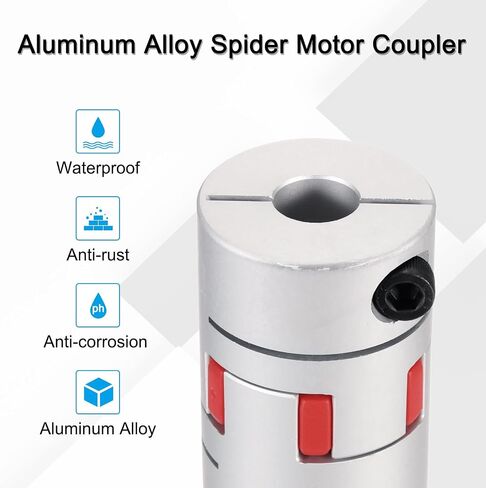 MECCANIXITY Aluminum Shaft Coupling 16mm to 28mm Flexible Spider Coupling L66mm x D55mm Coupler Jaw Spider Shaft Joint Connector for 3D Printers DIY Encoder CNC Router Milling Machine in Saudi Arabia