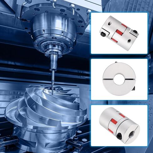 MECCANIXITY Aluminum Shaft Coupling 16mm to 28mm Flexible Spider Coupling L66mm x D55mm Coupler Jaw Spider Shaft Joint Connector for 3D Printers DIY Encoder CNC Router Milling Machine in Saudi Arabia
