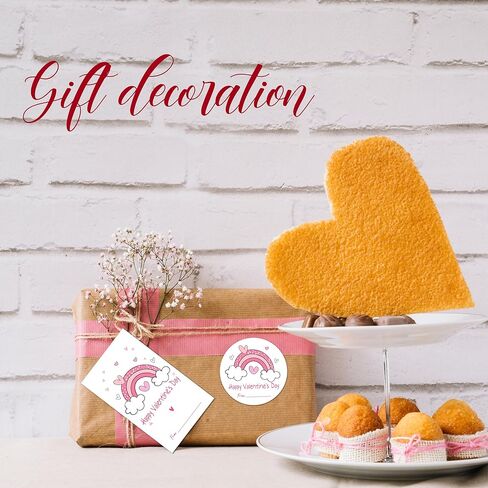 20 Pcs 2" Stickers & 20 Pcs 2.1" X 3.5" Valentine Stickers Set，Happy Valentine's Day, Valentine Envelope Seals, Gift Box, Snack Packaging Stickers，Party Supplies & Favors for Valentine - A05 in Kuwait