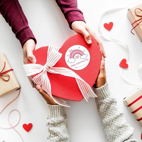 20 Pcs 2" Stickers & 20 Pcs 2.1" X 3.5" Valentine Stickers Set，Happy Valentine's Day, Valentine Envelope Seals, Gift Box, Snack Packaging Stickers，Party Supplies & Favors for Valentine - A05 in Kuwait