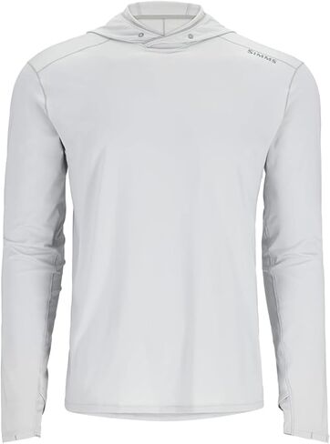 Simms SolarFlex UPF 50+ Shirt - Premium Sun Protection Hoodie for Men, Lightweight, Quick-Dry, Breathable Outdoor Apparel for Men (Regiment Camo Carbon, Large) in Kuwait