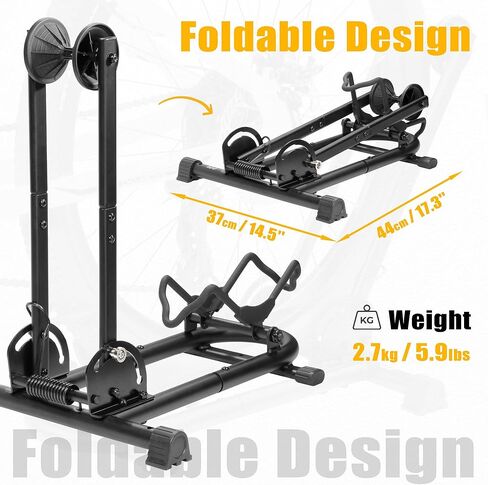 CyclingDeal Bicycle Floor Type Parking Rack Stand - for Mountain and Road Bike Indoor Outdoor Garage Storage - for Fat Bike in Kuwait