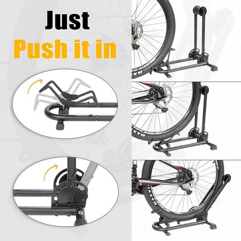 CyclingDeal Bicycle Floor Type Parking Rack Stand - for Mountain and Road Bike Indoor Outdoor Garage Storage - for Fat Bike in Kuwait