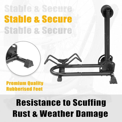 CyclingDeal Bicycle Floor Type Parking Rack Stand - for Mountain and Road Bike Indoor Outdoor Garage Storage - for Fat Bike in Kuwait