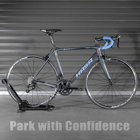 CyclingDeal Bicycle Floor Type Parking Rack Stand - for Mountain and Road Bike Indoor Outdoor Garage Storage - for Fat Bike in Kuwait