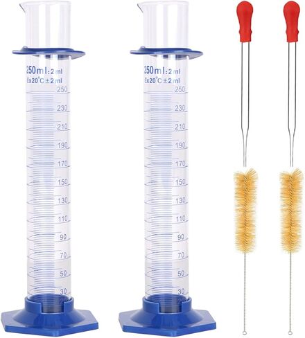 2Pcs Graduated Cylinder, Plastic Hexagonal Base and Protective Collars, Thick Glass Graduated Cylinder, Graduated Cylinders for Lab Measuring Liquid. (10ml) in Saudi Arabia