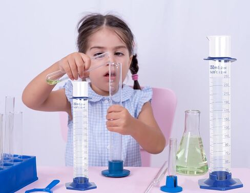 2Pcs Graduated Cylinder, Plastic Hexagonal Base and Protective Collars, Thick Glass Graduated Cylinder, Graduated Cylinders for Lab Measuring Liquid. (10ml) in Saudi Arabia