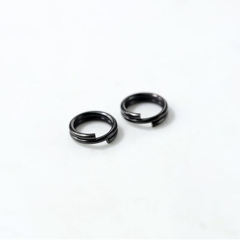 30pcs 6mm حلقات مفتاح أسود صغير مقسم ، مفاتيح صغيرة ، حلقات القفز للقلائد ، المفاتيح ، مرفق المجوهرات in Kuwait