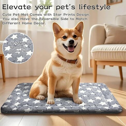 Dog Bed Mat - Soft Crate Pad for Kennel, Durable Pet Bed for Small Dogs & Cats - Comfort Support for Pet Crate, Cage, House in Saudi Arabia