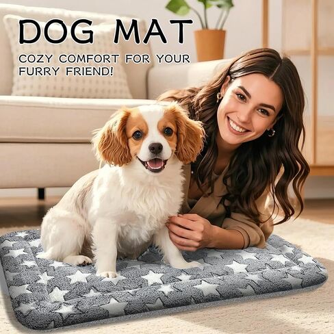 Dog Bed Mat - Soft Crate Pad for Kennel, Durable Pet Bed for Small Dogs & Cats - Comfort Support for Pet Crate, Cage, House in Saudi Arabia