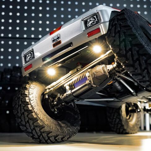INJORA 4LED Rock Lights Kit with Controller for SCX10 TRX4 1/10 RC Crawler Upgrade(4LED White&Controller) in Kuwait