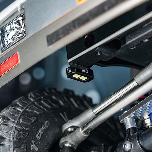 INJORA 4LED Rock Lights Kit with Controller for SCX10 TRX4 1/10 RC Crawler Upgrade(4LED White&Controller) in Kuwait