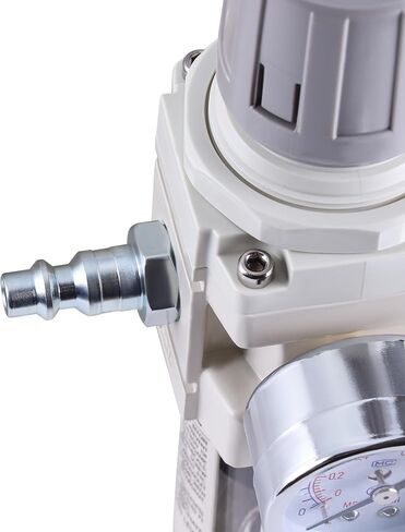 1/4 Inch NPT Air Filter Regulator Combo Piggyback, Air Compressor Water Separator, Air Line Dryer, Semi-Auto Drain, Air Pressure Regulator AW2000-02, 0-150 PSI Gauge in Saudi Arabia