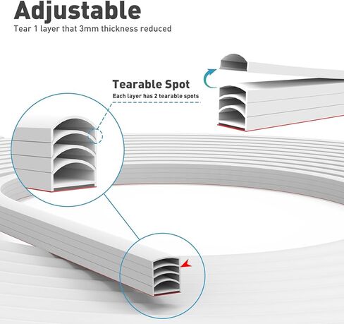 40Feet Weather Stripping Door Seal, D-Shape Weather Strip for Door and Window, Self Adhesive Rubber Door Seal Strip Seals Large Gap (from 3/8" to 3/8"),Black in Saudi Arabia