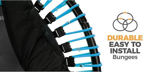 Leaps and ReBounds Mini Trampoline for Adults And Kids - Rebounder with Online Workout Videos - For Outdoor Games, Fitness, and Recreational Activities - Safe, Quiet, Durable Cardio Exercise Equipment in Saudi Arabia
