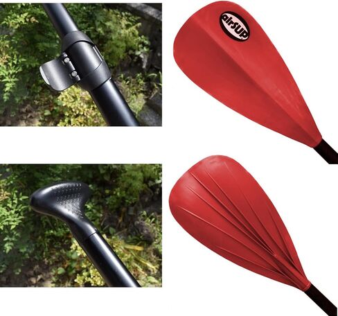 Tough 3 Piece Compact Paddle for Inflatable SUP Light 33oz with NO TWIST - Oval Shaft by airSUP in Saudi Arabia