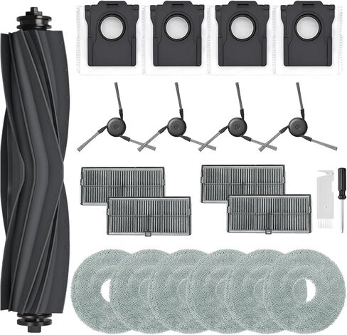 Accessories for Dreame L10s Pro Ultra Heat/ X30 Ultra, Replacement Parts for Dreame L10s Ultra Gen 2 with 1 Main Brush, 4 Dust Bags, 6 Mop Pads, 4 HEPA Filter, 4 Side Brushes in Saudi Arabia