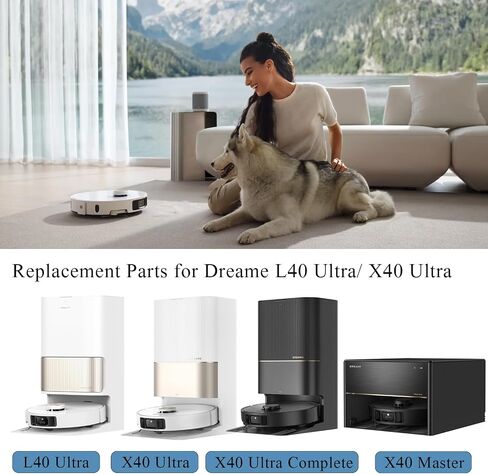 Accessories for Dreame L10s Pro Ultra Heat/ X30 Ultra, Replacement Parts for Dreame L10s Ultra Gen 2 with 1 Main Brush, 4 Dust Bags, 6 Mop Pads, 4 HEPA Filter, 4 Side Brushes in Saudi Arabia