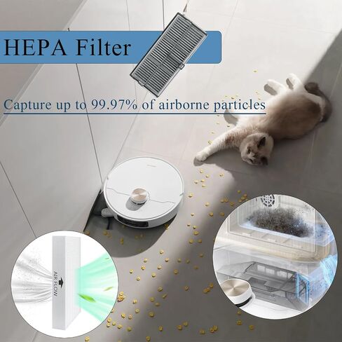Accessories for Dreame L10s Pro Ultra Heat/ X30 Ultra, Replacement Parts for Dreame L10s Ultra Gen 2 with 1 Main Brush, 4 Dust Bags, 6 Mop Pads, 4 HEPA Filter, 4 Side Brushes in Saudi Arabia