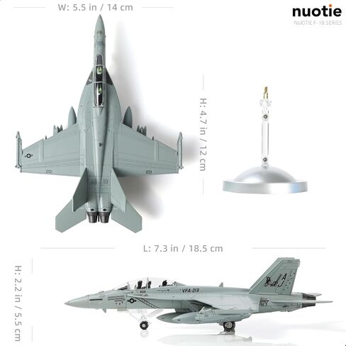 1/100 F/A-18 Super Hornet Diecast Metal Fighter Jet Model Kits Pre-Build Replica 1943-2018 Jolly Roger Livery Military for Display Collection or Gift in Kuwait