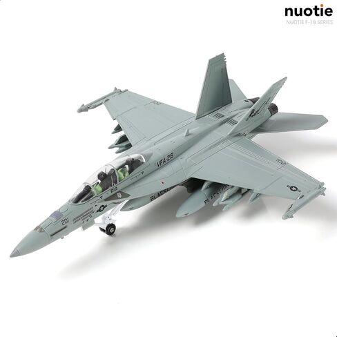 1/100 F/A-18 Super Hornet Diecast Metal Fighter Jet Model Kits Pre-Build Replica 1943-2018 Jolly Roger Livery Military for Display Collection or Gift in Kuwait