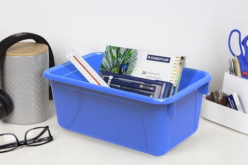 Storex Small Cubby Bins – Plastic Storage Containers for Classroom, 12.2 x 7.8 x 5.1 inches, Candy Violet, 5-Pack (62478A05C) in Kuwait