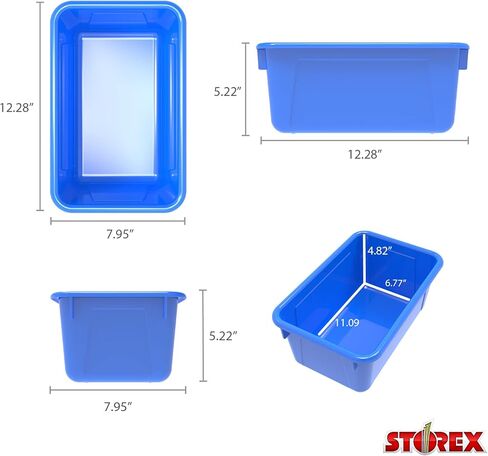 Storex Small Cubby Bins – Plastic Storage Containers for Classroom, 12.2 x 7.8 x 5.1 inches, Candy Violet, 5-Pack (62478A05C) in Kuwait