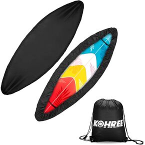 Kohree 420D Kayak Cover Waterproof, Kayak Covers for Outdoor Storage, Heavy Duty UV Protection Paddle Board Covers SUP Canoe Cover, 10.2-11.5ft / 11.8-13.1ft
