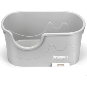Extra Large High Sided Litter Box with Filter mesh,19.6" L*15.8" W*10" H Jumbo Cat Litter Box for Big Cats Multi Cat Households,Anti-Splashing High Wall Litter Box