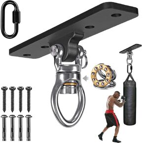 Kipika Heavy Bag Hanger - Heavy Duty Punching Bag Mount Steel Hanger Bracket, Ceiling Wall Mount Wood Beam Hook Holder for Boxing, Kickboxing, and Home Gym Fitness Equipment