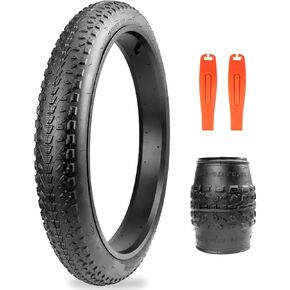 ZUKKA Bike Tire 20/24/26 x 3.0 Fat Bike Tire 2 Pack Replacement Tire Folding Mountain Bike Tire High-Density Bike Tires for Snow Beach BMX MTB Electric Bike