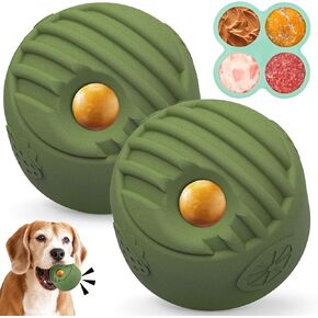 Interactive Dog Toy for Large Dogs (20-140 lbs) 2PACK- Durable Freezable Rubber Chew Toy, Mint Scent, Anxiety Relief Puzzle, Treat Dispenser, Easy to Clean, Long-Lasting, Low-Mess Design