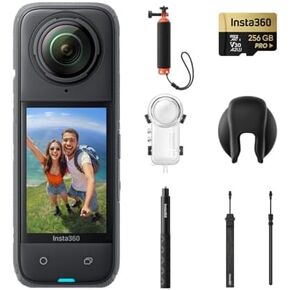 Insta360 X4 BMW Motorrad Edition - 8K Waterproof 360 Action Camera, 4K Wide-Angle Video, Invisible Selfie Stick Effect, Removable Lens Guards, 135 Min Battery Life, AI Editing, Stabilization