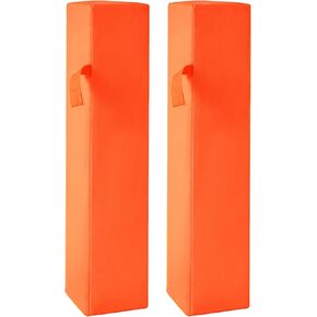 Football End Zone Pylons,18" x 4" x 4" Sand Weighted Anchorless Football Pylons Field Markers, Football Pylons Football Accessories for Sports Game Training