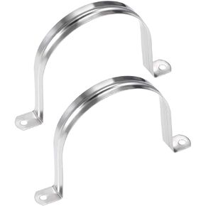 6 Pcs 4inch Rigid Pipe Strap,Two Hole Stainless Steel Strap U Bracket, Widened Tube Strap Tension Clip Assortment Kit Heavy Duty Pipe Clamp（110mm） in Kuwait