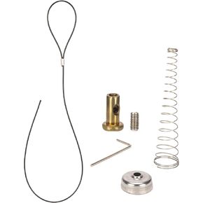 Gate Latch Cable Pull, Spring-Loaded Latch Kit for Wooden Fence Gates, Gate Latch Pull Cable String Adjustable from 2" to 6" Posts Stainless Steel Spring, 2 Pack