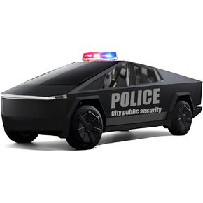 Toy Trucks Police Car Diecast Metal Cybertruck Model Pickup Truck 1/32 Toy Cyberquad with Sound and Lighting EffectGift Age for 6 Year Up