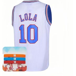 Mens #1 Bugs #10 Lola Basketball Jersey for Women Movie Couples Halloween Costume in Saudi Arabia