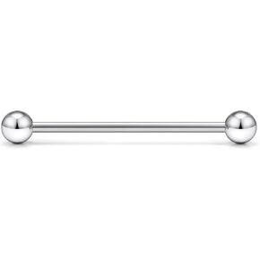 Ruifan 1PC Grade 23 Titanium Industrial Barbell Cartilage Earring Body Piercing 14 Gauge 1.5 Inch(38mm)