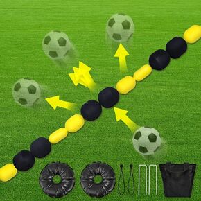 9 FT Goalkeeper Single Line Deflector, Soccer Goalkeeper Deflection Equipment, Multiple Different Refraction Angles, Reflex and Agility Training
