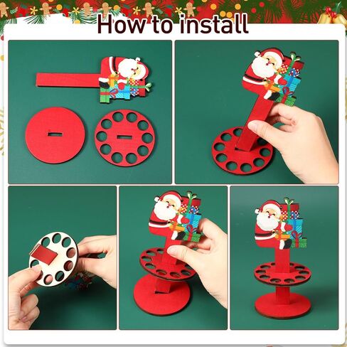 Blosssound 6 Pieces Money Holders Wooden Cash Holder with 10 Holes Candy Money Dispenser Cash Tree Table Decor for Holiday Party Favors Supplies(Easter) in Kuwait