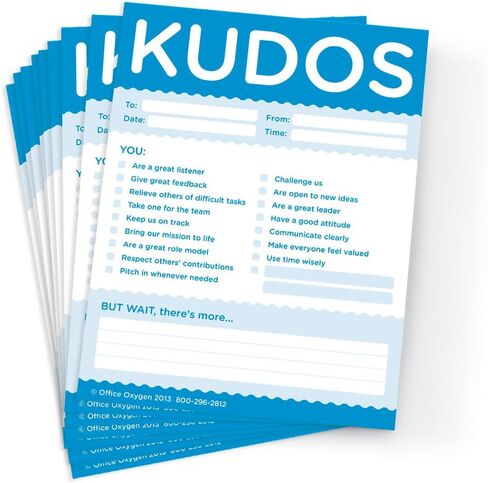 Trainers Warehouse Kudos for Values Set of 10 Note Pads, Recognize Large or Small Contributions and Inspire Continued Efforts (RED) in Kuwait