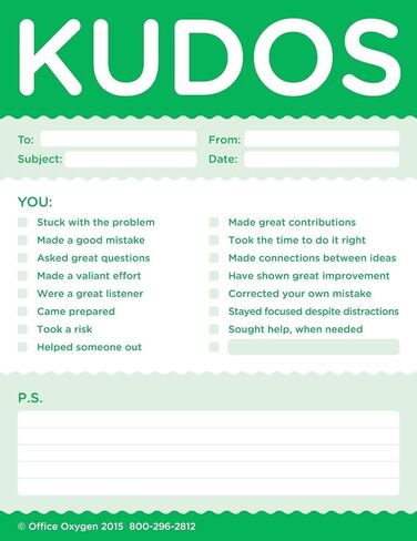 Trainers Warehouse Kudos for Values Set of 10 Note Pads, Recognize Large or Small Contributions and Inspire Continued Efforts (RED) in Kuwait
