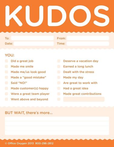 Trainers Warehouse Kudos for Values Set of 10 Note Pads, Recognize Large or Small Contributions and Inspire Continued Efforts (RED) in Kuwait