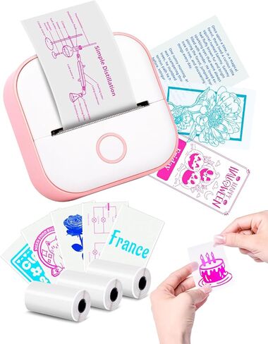 Print Pods Mini Printer - T02 Sticker Printer, Portable Thermal Inkless Label Maker Machine, Pocket Phone Adhesive Labeler for Study Graphic, Anatomical Diagram, Photo, Green in Kuwait