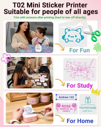 Print Pods Mini Printer - T02 Sticker Printer, Portable Thermal Inkless Label Maker Machine, Pocket Phone Adhesive Labeler for Study Graphic, Anatomical Diagram, Photo, Green in Kuwait