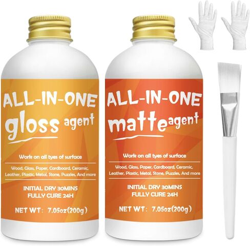 Sealer, Decoupage Glue & Gloss Finish, All-in-One Clear Craft Glue, Perfect for Indoor and Outdoor DIY Crafts and Art Projects, with Quick Dry & Cure Time (Gloss) in Kuwait