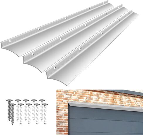 Silvery Door Rain Drip Guard Anodized Aluminum Door Rain Deflector for Door and Window Easy to Install Door Drip Cap Rain Diverter Over Door- 2Pcs 40Inch in Saudi Arabia